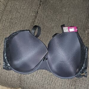 Elegant Black Lace Trim Bra